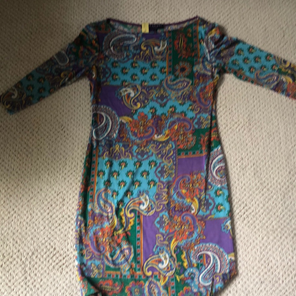 RALPH LAUREN BLACK LABEL SILK PAISLEY DRESS